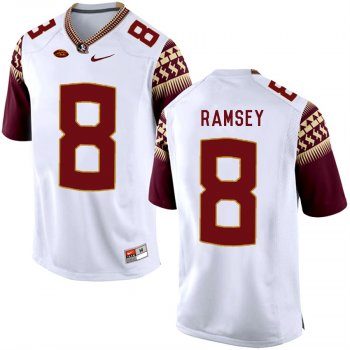 Florida State Seminoles Jalen Ramsey #8 White College School Football Player Stitched Away Jersey