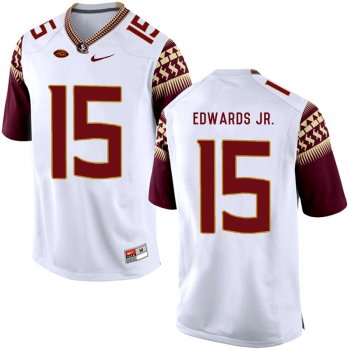 Florida State Seminoles Mario Edwards Jr. #15 White College School Football Player Stitched Away Jersey