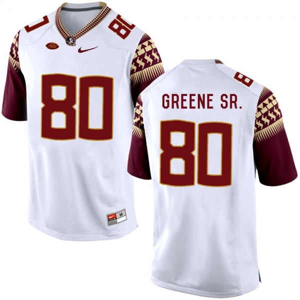 Florida State Seminoles Rashad Greene Sr. #80 White College School Football Player Stitched Away Jersey