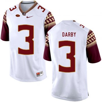 Florida State Seminoles Ronald Darby #3 White College School Football Player Stitched Away Jersey