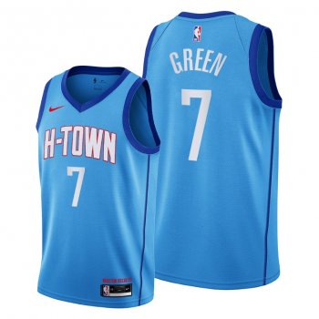 2021 NBA Draft Jalen Green Houston Rockets Blue Jersey City Edition