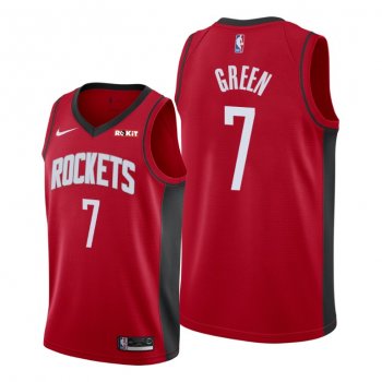 2021 NBA Draft Jalen Green Houston Rockets Red Jersey Icon Edition