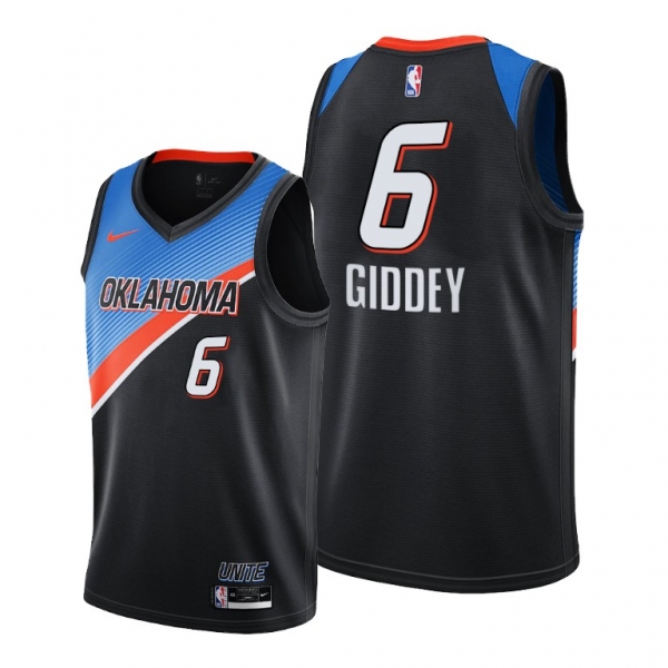 2021 NBA Draft Josh Giddey Oklahoma City Thunder Black Jersey #6