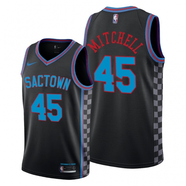 Davion Mitchell 2021 NBA Draft Sacramento Kings Black City Edition Jersey #45