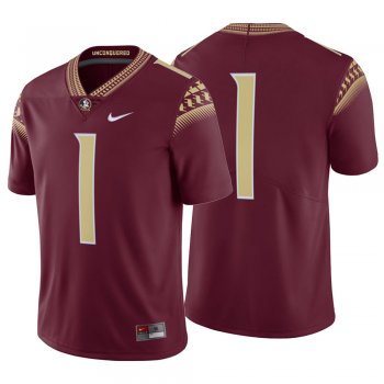 Male Florida State Seminoles #1 Garnet College Football Game Jersey