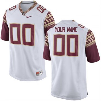 Male Florida State Seminoles White College Limited Football Customized Jersey