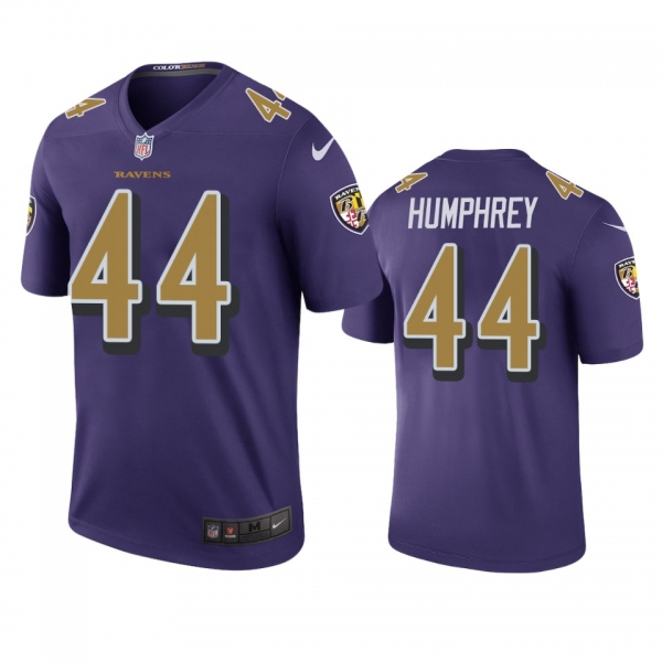 Baltimore Ravens #44 Marlon Humphrey Purple Color Rush Legend Jersey - Men