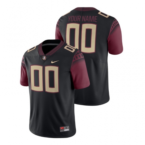 Male Florida State Seminoles Nike Black Custom College Football 2018 Game Jersey