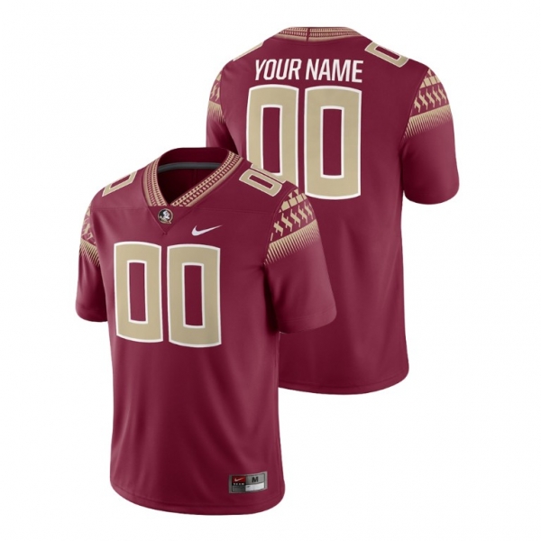 Male Florida State Seminoles Nike Garnet Custom College Football 2018 Game Jersey