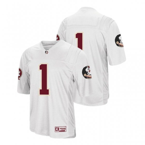 Male Florida State Seminoles Authentic #1 White College Football Colosseum Jersey