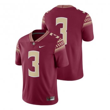 Male Florida State Seminoles Nike #3 Garnet College Football 2018 Game Jersey