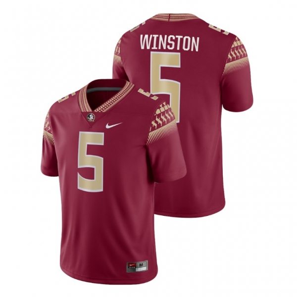 Male Florida State Seminoles Nike #5 Garnet Jameis Winston Game College Football Jersey