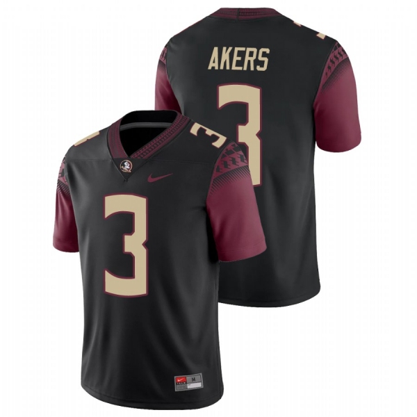 Men's Florida State Seminoles Cam Akers Black College Football Alternate Game Nike Jersey