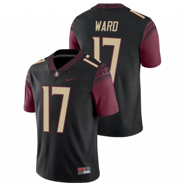 Men's Florida State Seminoles Charlie Ward Black College Football Alternate Game Nike Jersey