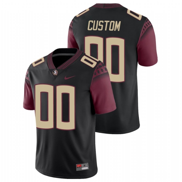 Men's Florida State Seminoles Custom Black College Football Alternate Game Nike Jersey