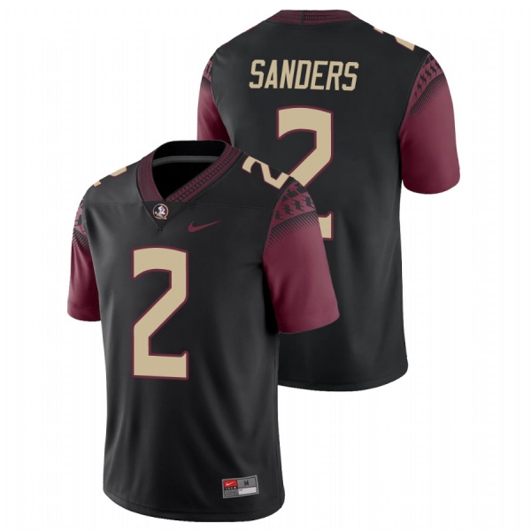 Men's Florida State Seminoles Deion Sanders Black College Football Alternate Game Nike Jersey