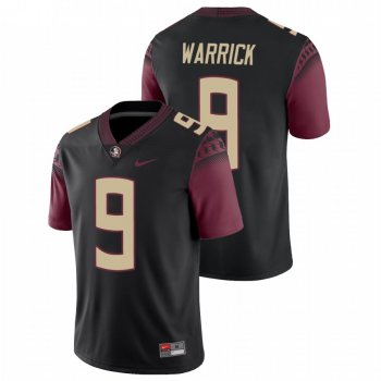 Men's Florida State Seminoles Peter Warrick Black College Football Alternate Game Nike Jersey