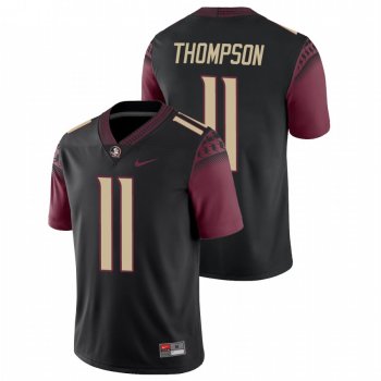 Men's Florida State Seminoles Warren Thompson Black College Football Alternate Game Nike Jersey