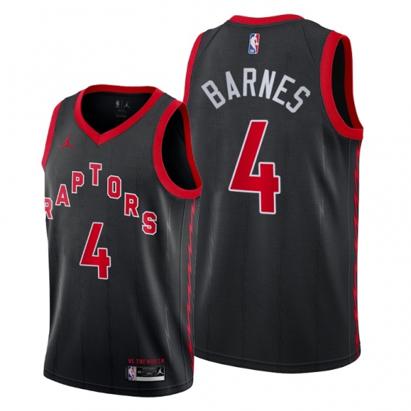 2021 NBA Draft Scottie Barnes Toronto Raptors Black Jersey #4