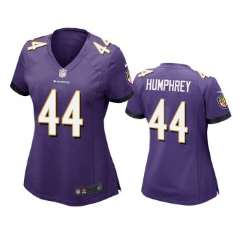 Women's Baltimore Ravens #44 Marlon Humphrey Purple Game Jersey