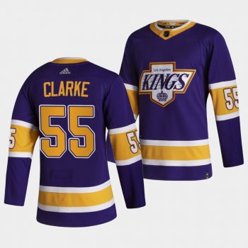 Brandt Clarke Los Angeles Kings 2021 NHL Draft Jersey 2021 Reverse Retro Purple