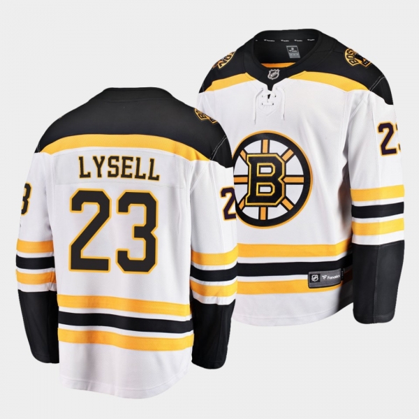 Fabian Lysell Boston Bruins 2021 NHL Draft Jersey Away White