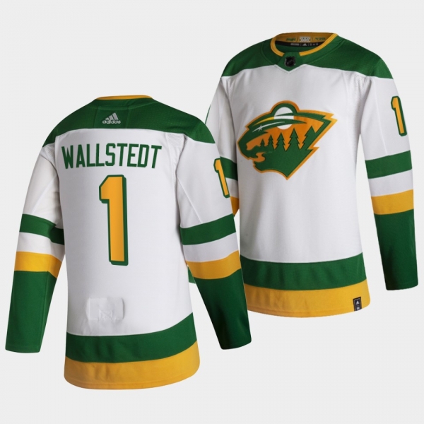 Jesper Wallstedt Minnesota Wild 2021 NHL Draft Jersey 2021 Reverse Retro White