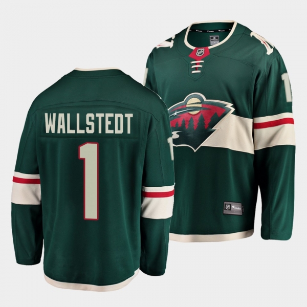 Jesper Wallstedt Minnesota Wild 2021 NHL Draft Jersey Home Green