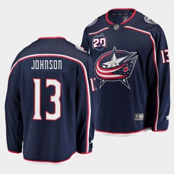 Kent Johnson Columbus Blue Jackets 2021 NHL Draft Jersey Home Navy