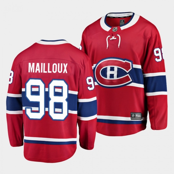 Logan Mailloux Montreal Canadiens 2021 NHL Draft Jersey Home Red