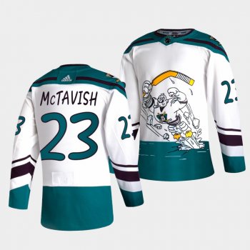 Mason McTavish Anaheim Ducks 2021 NHL Draft Jersey 2021 Reverse Retro White