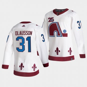 Oskar Olausson Colorado Avalanche 2021 NHL Draft Jersey 2021 Reverse Retro White