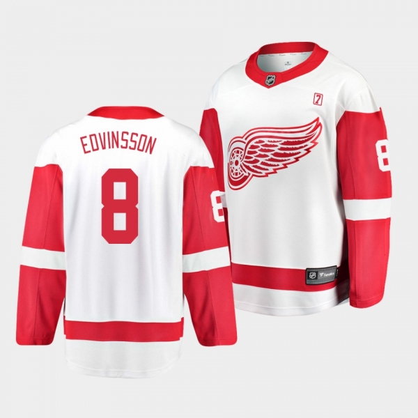 Simon Edvinsson Detroit Red Wings 2021 NHL Draft Jersey Away White