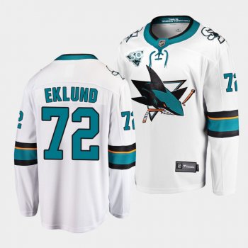 William Eklund San Jose Sharks 2021 NHL Draft Jersey Away White