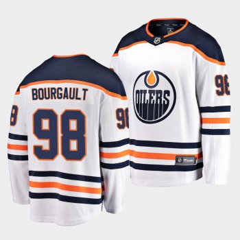 Xavier Bourgault Edmonton Oilers 2021 NHL Draft Jersey Away White