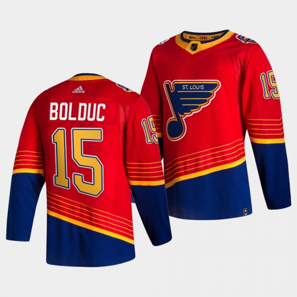 Zachary Bolduc St. Louis Blues 2021 NHL Draft Jersey 2021 Reverse Retro Red