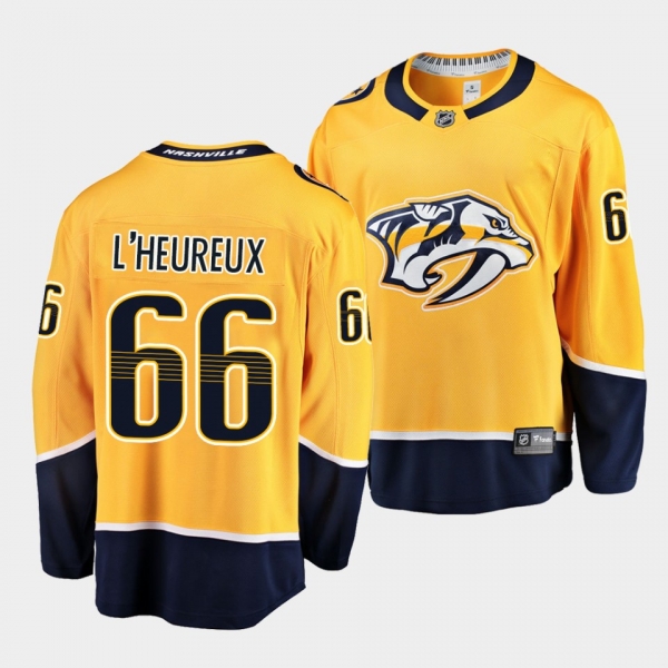 Zachary L'Heureux Nashville Predators 2021 NHL Draft Jersey Home Gold