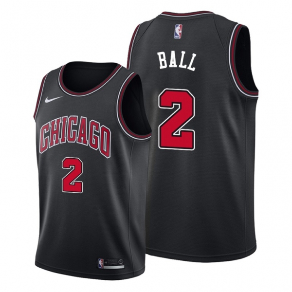 Lonzo Ball 2021 Trade Chicago Bulls Black Statement Edition Jersey #2