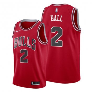 Lonzo Ball 2021 Trade Chicago Bulls Red Icon Edition Jersey #2