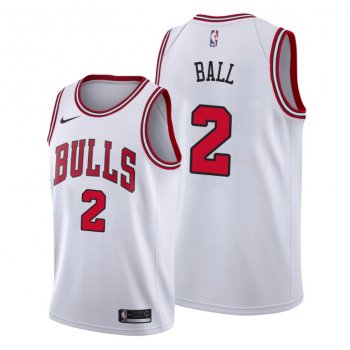 Lonzo Ball 2021 Trade Chicago Bulls White Association Edition Jersey #2