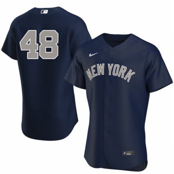 Men's #48 Anthony Rizzo New York Yankees Trade Jersey Navy Special Authentic - All Stitched