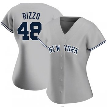 Women's #48 Anthony Rizzo New York Yankees Trade Jersey Gray Replica - All Stitched