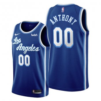 Carmelo Anthony 2021 Trade Los Angeles Lakers Blue Classic Edition Jersey #00