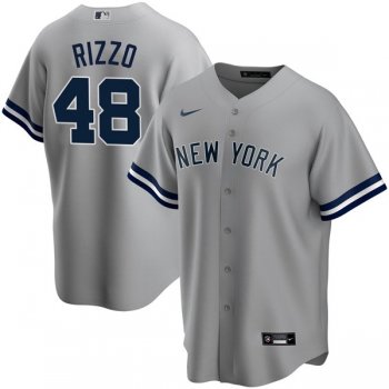 Men's #48 Anthony Rizzo New York Yankees Jersey Trade Gray Road Replica - Stitched