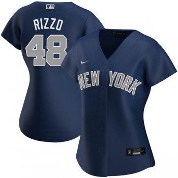 Women's #48 Anthony Rizzo New York Yankees Trade Jersey Navy Special Replica - All Stitched