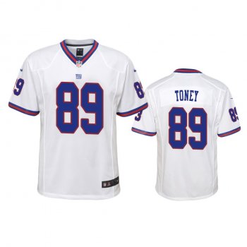 Youth New York Giants Kadarius Toney White Color Rush Game Jersey