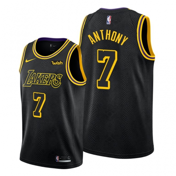 Carmelo Anthony 2021 Trade Los Angeles Lakers Black Mamba Inspired Jersey #7