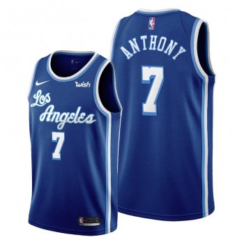 Carmelo Anthony 2021 Trade Los Angeles Lakers Blue Classic Edition Jersey #7