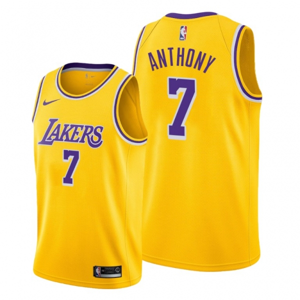 Carmelo Anthony 2021 Trade Los Angeles Lakers Gold Icon Edition Jersey #7