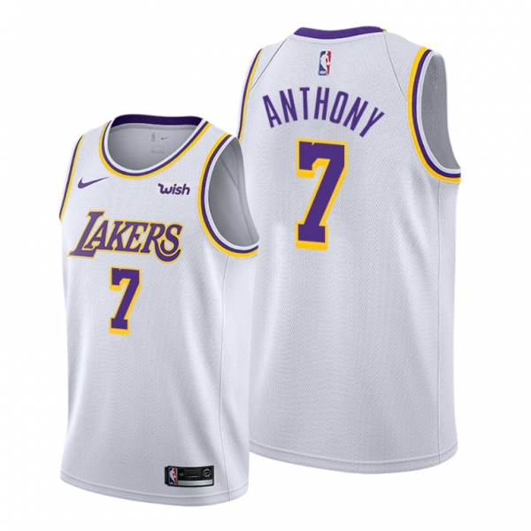 Carmelo Anthony 2021 Trade Los Angeles Lakers White Association Edition Jersey #7